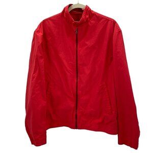 Zara Sport Mesh Lined Windbreaker Red Jacket Women's Size Large